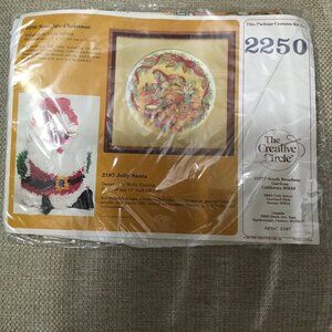 The Creative Circle 2250 Cross Stitch Kit  Christmas Round Circle Antique Toys